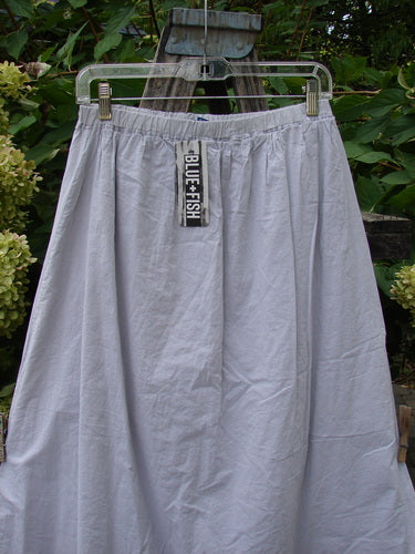Barclay NWT Batiste Two Story Shaunting Skirt in Pearl Smoke, displayed on a hanger, features an elastic waistband and layered design, reflecting Bluefishfinder.com's vintage, expressive clothing style.