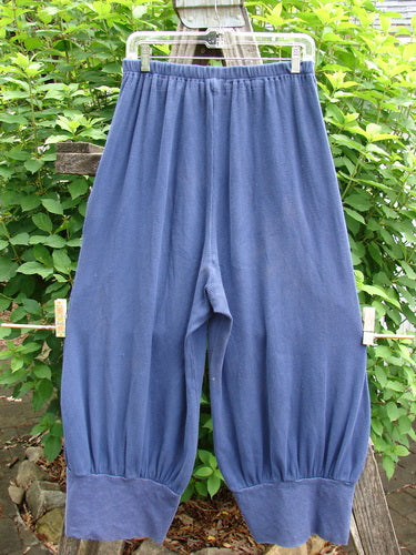 Barclay Thermal Banded Bottom Pant Unpainted Royal Blue Size 1, featuring a thick elastic waistline, wide hips, gathered banded bottoms, slightly cropped length, and deep side pockets, embodying Bluefishfinder.com's vintage-inspired creativity.
