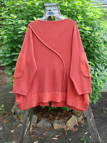 Barclay Thermal Patched Curve Button Contrast Coat Element Sienna Size 0 showcases deep V neckline, single drop pocket, Celtic Moss elbow patches, and dramatic seams, embodying BlueFishFinder's unique vintage style.