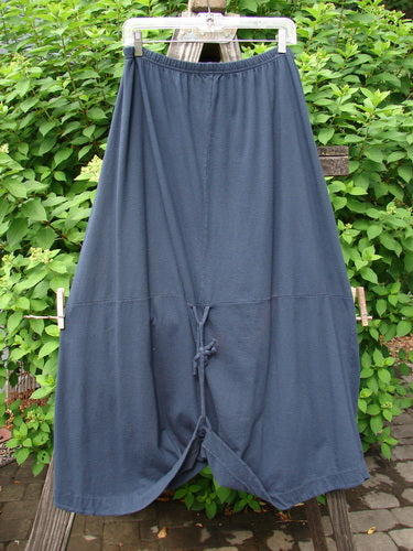 Image alt text: Barclay Shade Skirt on clothesline, featuring elastic waistband, varying hemline, and adjustable loops. Made from organic cotton.