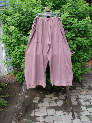 A pair of Barclay Batiste Bottom Double Flutter Pants in Dusty Rose, size 2, on a clothes rack.