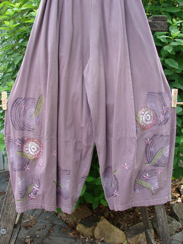 Barclay 4 Square Pant Spin Wind Dusty Plum Size 0 showcases an intricate 3D diamond drape from knee, elastic waistband, and unique pattern, embodying Bluefishfinder.com's vintage, expressive fashion ethos.