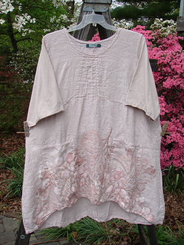 Vintage Barclay Cotton Sleeve Sunrise Dress with Soft Floral Theme, A-Line Shape, and Two Front Pockets. Perfect for Spring. Size 2.