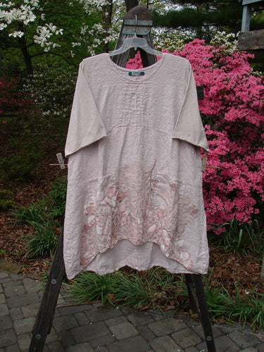 Vintage Barclay Cotton Sleeve Sunrise Dress with Soft Floral Theme, A-Line Shape, and Two Front Pockets. Size 2. From BlueFishFinder.com.