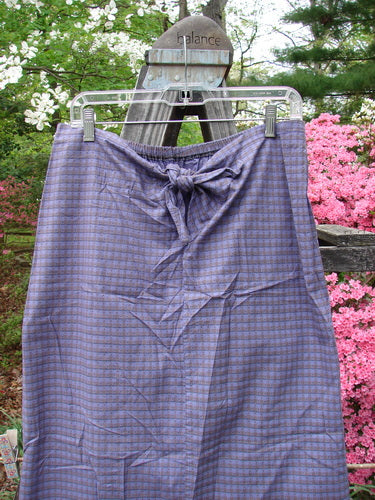 Vintage 1996 Woven Clambake Skirt by BlueFishFinder: Darling gingham skirt with front tie waist and elastic back. Perfect condition, woven organic cotton, size 2. Ideal for creative expression.