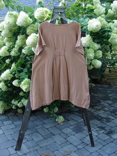 Image alt text: Barclay Farmer Jen Tunic Dress with artichoke garden theme paint, oversized front drop pockets, and a deeper rounded neckline. Size 2.