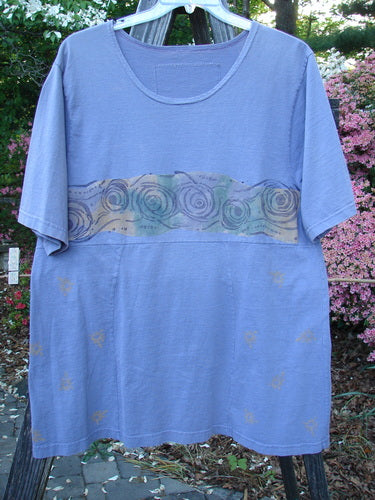 1993 3 Square Dress Wind Band Periwinkle OSFA featuring a unique painted design, rounded neckline, and six sectional panels.
