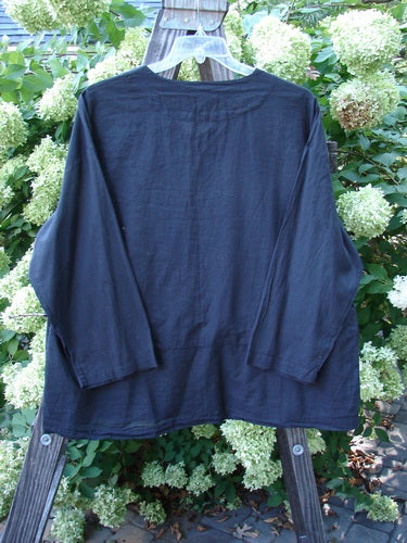 2000 NWT Batiste Overshirt Top on Swinger, Handkerchief Linen, Drop Waist Seam, Soft V Neck, A-Line Shape, Size 2