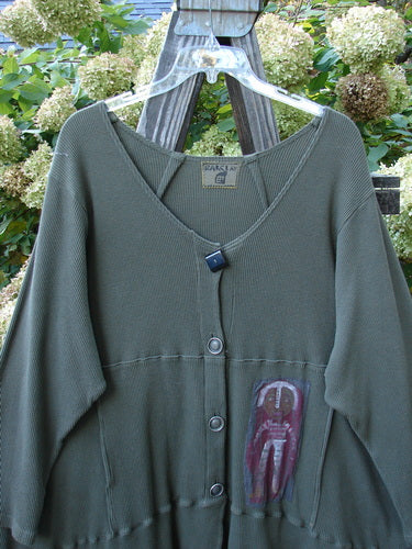 Barclay Patched Thermal Touring Cardigan Lucky Guy Pond Green OSFA | Bluefishfinder.com