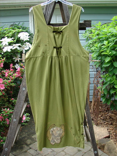 Vintage 1993 Tie Jumper in Olive, Size 2, from BlueFishFinder. Features include Velvet Ribbon Ties, Empire Waist, and Mythical Goddess Theme Paint. Perfect for expressing individuality.