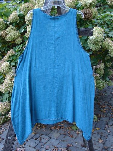 Barclay Crinkle Gauze Floral Contrast Pinafore Dress Unpainted Teal Size 1 | Bluefishfinder.com