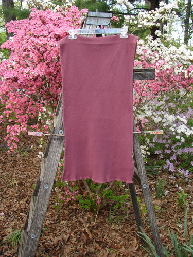 1992 Thermal Scarf Unpainted Mulberry OSFA, draped on a rustic wooden ladder amidst blooming azaleas, showcases its generous size and textured curly edges, embodying Bluefishfinder.com's vintage charm.