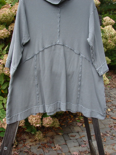 Barclay Thermal Reverse Stitch Pocket Dress, Grey, Size 1: Cozy turtleneck dress with exterior stitchery, sectional panels, and oversized front pockets.