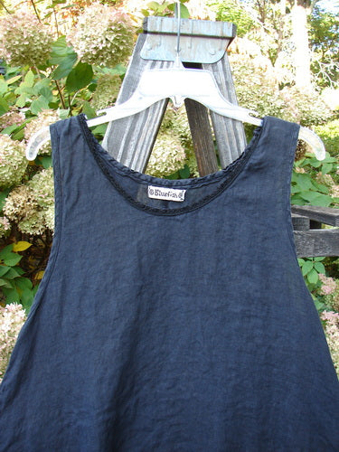 Barclay Linen Lace Pinafore Jumper with Daisy Border, Size 0, on a swinger.