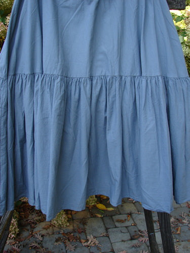 Barclay NWT Linen Fold Over Trinity Skirt, Size 2, on rack. A-line hemline with flutter-like lower. Unpainted Diatom color.