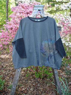 Barclay Cotton Lycra Rib Colors Contrast Sweatshirt Peony Night Grey OSFA