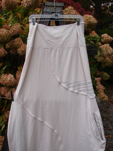 Barclay Cotton Lycra Fold Over Lantern Skirt hanging on a clothes line