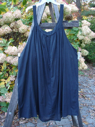 Barclay Batiste Banded Collar Slip Dress, size 2, in Black, made from Cotton Batiste. Features deep neckline, gathered fabric, and swingy lower. 45 inches long.
