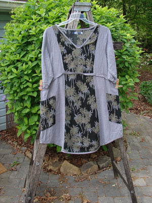 Barclay Linen Pucker Heart and Soul Dress Tropical Black Grey Size 0