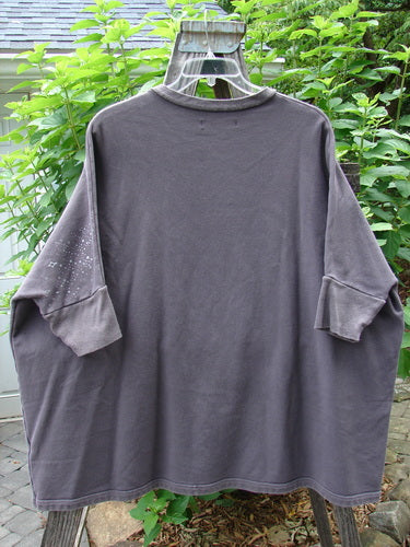 Barclay Fleece Banded Sleeve Dolman Top Diamond Star Dark Stone OSFA displayed on a hanger, showcasing its wide boxy shape, rounded neckline, and banded lower sleeves.