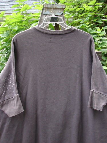 Barclay Fleece Banded Sleeve Dolman Top Diamond Star Dark Stone OSFA displayed on a hanger, showcasing its wide, boxy shape, banded sleeves, and rounded neckline. Perfect for cozy fall wear.