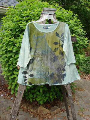 Barclay Three Quarter Sleeved Cafe Tee Owl Forest Mottled Mint Size 0