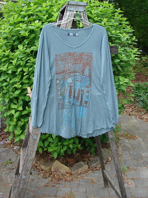 Barclay Modal Long Sleeved A Lined Tee Promo Field Dusky Sky Size 0