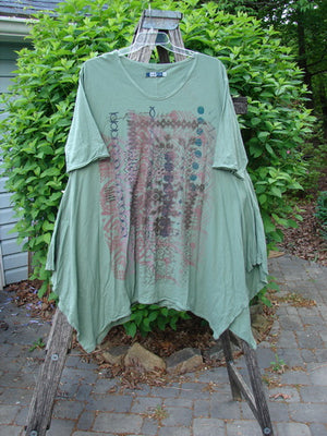 Barclay Origami Tunic Top Garden Block Spanish Moss Size 0