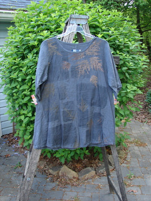 Barclay Linen Lucida Top Metallic Fern Blue Storm Size 0