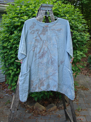 Barclay Linen Urchin Dress Leaf Floral Dusky Watercolor Size 1
