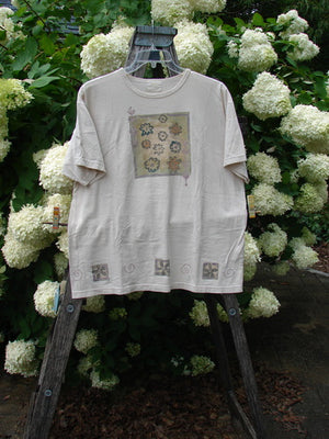 1999 Short Sleeved Tee Flower Tops Natural Size 1