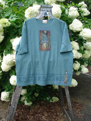 2000 Artist Choice Short Sleeved Tee Steaming Teacup Green Mineral Size 2