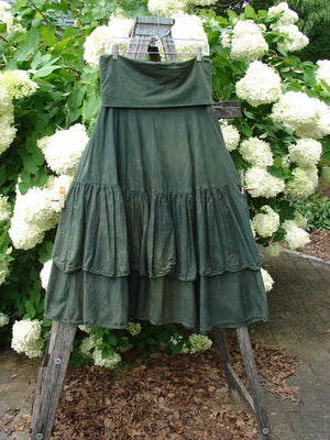 Barclay Linen Fold Over Two Tier Trinity Skirt Unpainted Mottled Army Size 0