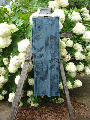 Barclay Diagional Scarf Wrap Stary Night Garden Blue Hunter OSFA