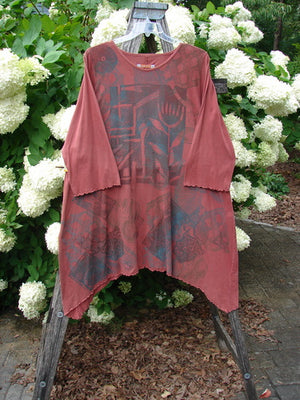 Barclay Three Quarter Sleeve Color Wheel Tunic Tulip Dream Clay Size 1