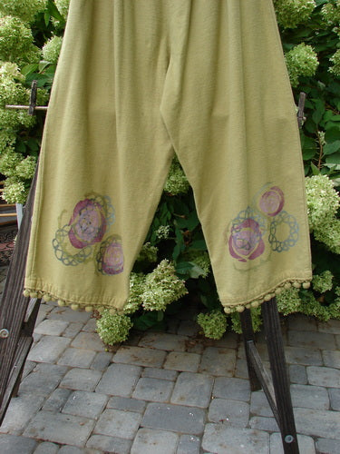 1999 Flannel PJ Pant with Pom Pom Rose Leaf design, size 2.