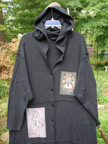 Barclay Patched Thermal 3 Tier Hooded Coat Nature Black Size 1 | Bluefishfinder.com
