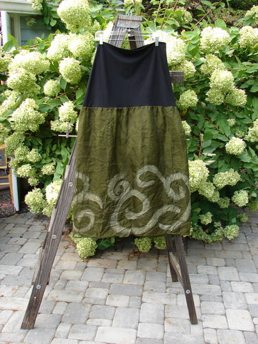 2000 Silk Organza Aios Dana Skirt with Celtic Holiday Paint, size 2, on a ladder