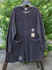 1999 Stretch Cord Patched Robe Jacket Dusk Forest Grey Plum Size 1