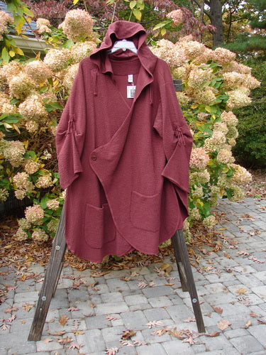 Barclay NWT Crepe Hooded Mobile Jacket Unpainted Burgundy Size 2 | Bluefishfinder.com