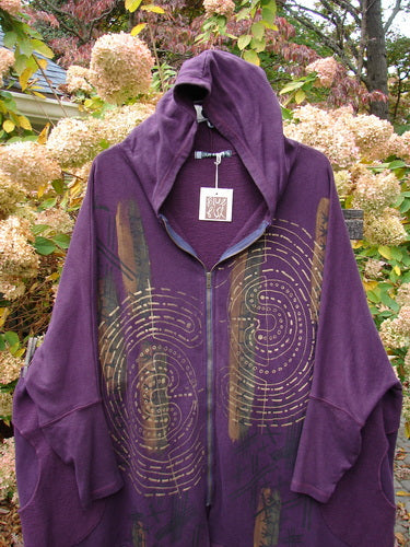 Barclay NWT Fleece Hooded Zip Jacket Metallic Wind Potent Purple Size 2 | Bluefishfinder.com