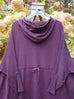 Barclay NWT Fleece Hooded Zip Jacket Metallic Wind Potent Purple Size 2
