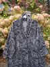 Barclay Brocade Tapestry Coat Paisley Unpainted Black White Size 2