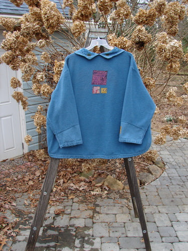 Barclay Patched Flannel Frolic Jacket Blue Teal Garden Size 2 | Bluefishfinder.com
