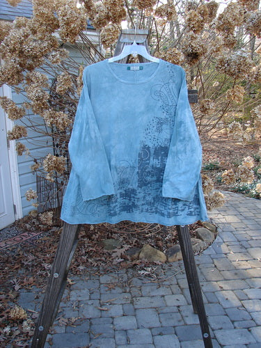 Barclay Long Sleeved A Lined Top Degree Axis Mottled Dusty Teal Size 2 | Bluefishfinder.com