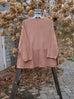Barclay Long Sleeved A Lined Top Metallic Continuous Grid Mottled Carmel Size 2