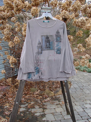 Barclay Long Sleeved A Lined Top Path Compass Mottled Mushroom Size 2