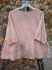 Barclay Three Quarter Sleeved Crop A Lined Top Love Dove Mottled Mauve Size 2