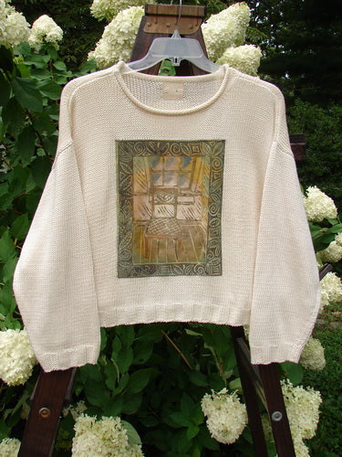 1999 Limited Edition Patched Boxy Pullover Sweater Chair Window OSFA | Bluefishfinder.com
