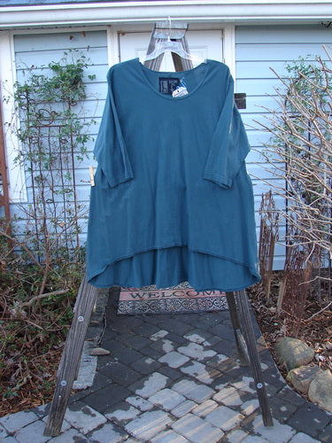 Image alt text: Barclay NWT High Low Top, green mineral, size 2, on clothes rack